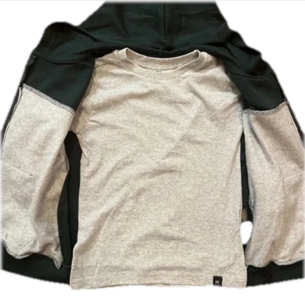 3pc Kenneth Cole NY Track Jacket Zip Up Waffle Style W/Joggers & T-Shirt Outfit